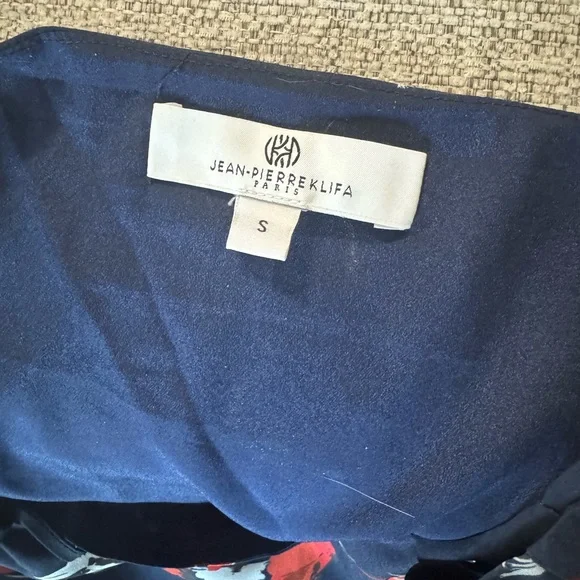 Jean-Pierre Klifa Paris Spaghetti Strap Dress. Size S. Color Blue. Orang… - Picture 7 of 9